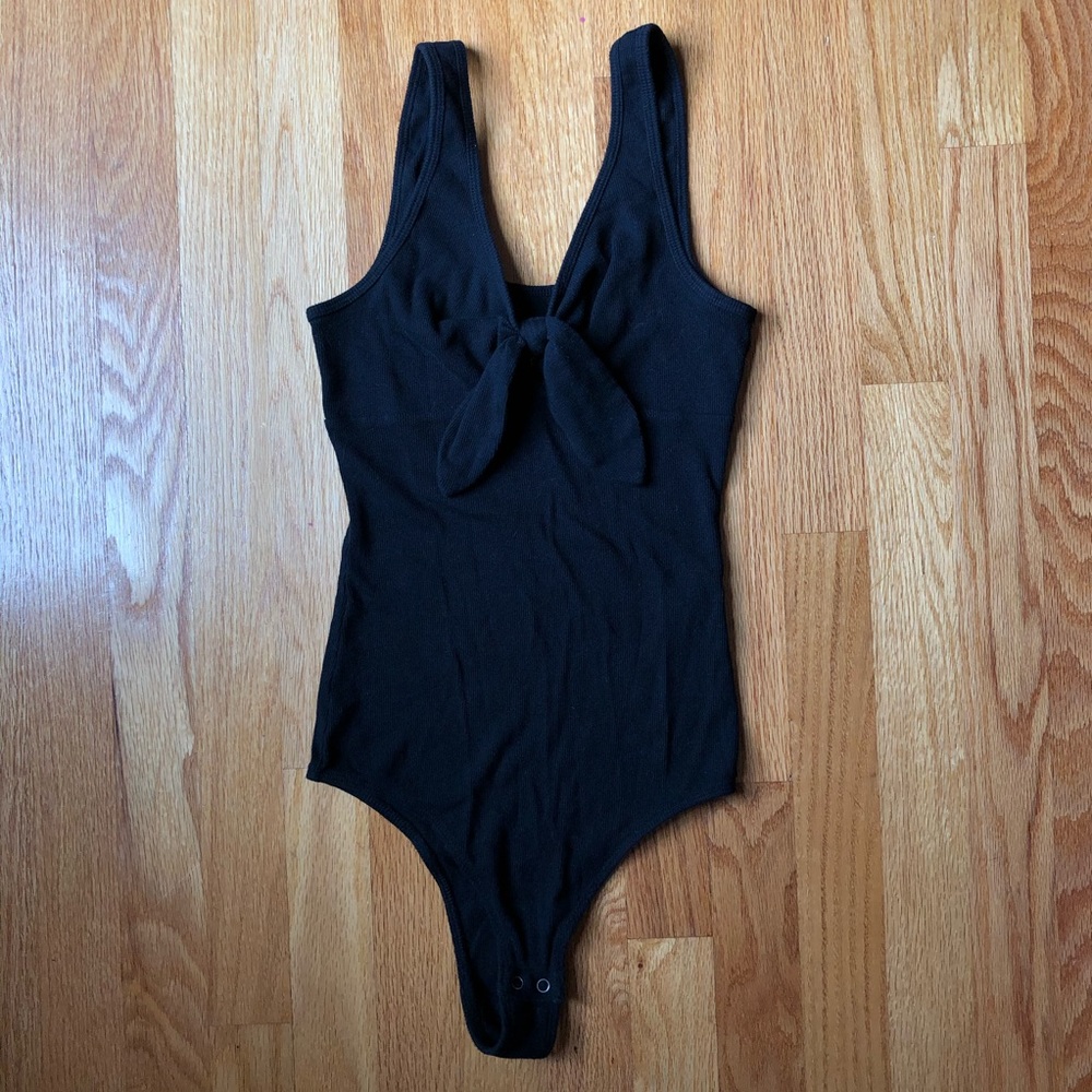 Hollister Black Tie Front Bodysuit